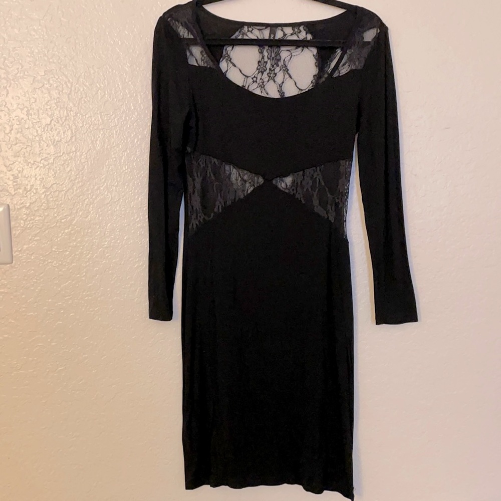 Black lace dress